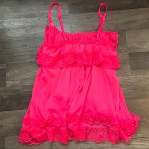 Victoria's Secret Intimates & Sleepwear - Neon Bright Pink Camisole Cami Tank Lingerie Top Victoria's Secret Intimates & Sleepwear - Neon Bright Pink Camisole Cami Tank Lingerie Top